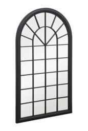 Mirroroutlet Somerley Country Arch Large Black Garden Mirror 129 X 76Cm - thumbnail 3
