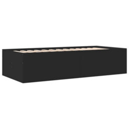 Berkfield Daybed With Drawers Without Mattress Black 75X190 Cm Small Single - thumbnail 6