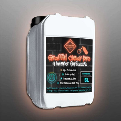 Unknown Graffiti Remover For Interior Surfaces 5L - For White Boards, Desks, Cupboards, Filing Cabinets, Lockers, Walls And More. - image 1