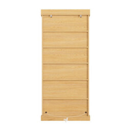 Btm Led Display Cabinet, Freestanding Storage Cabinet With Glass Doors, Anti Tip Design, Natural Oak - thumbnail 9