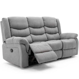 More4Homes Seattle Electric Recliner Fabric 1+3 Seater Sofa Set (Grey) - thumbnail 3