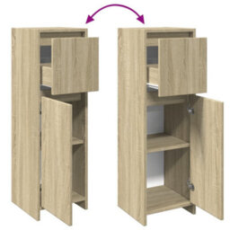 Vidaxl Bathroom Cabinet Sonoma Oak 30X30X95 Cm Engineered Wood - thumbnail 7