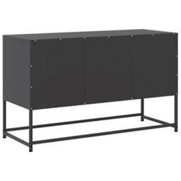 Berkfield Tv Cabinet Black 100.5X39X60.5 Cm Steel - thumbnail 8