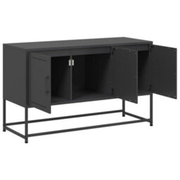 Berkfield Tv Cabinet Black 100.5X39X60.5 Cm Steel - thumbnail 9