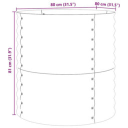 Berkfield Garden Raised Bed Brown 80 X 80 X 81 Cm Steel - thumbnail 9