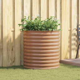 Berkfield Garden Raised Bed Brown 80 X 80 X 81 Cm Steel - thumbnail 1