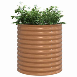 Berkfield Garden Raised Bed Brown 80 X 80 X 81 Cm Steel - thumbnail 3