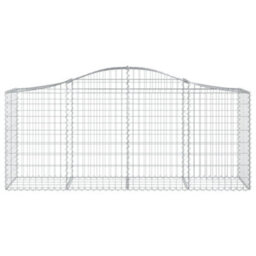 Berkfield Arched Gabion Baskets 7 Pcs 200X50X80/100 Cm Galvanised Iron - thumbnail 4