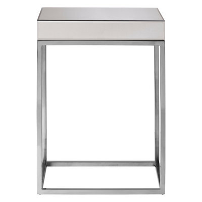 Orsina Mirrored Top Side Table, Stylish Side Table By Couch For Livingroom, Sleek Small Lounge Table For Tea - image 1