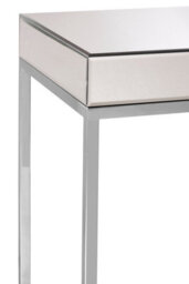 Orsina Mirrored Top Side Table, Stylish Side Table By Couch For Livingroom, Sleek Small Lounge Table For Tea - thumbnail 3