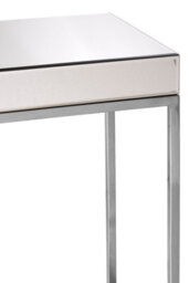 Orsina Mirrored Top Side Table, Stylish Side Table By Couch For Livingroom, Sleek Small Lounge Table For Tea - thumbnail 4