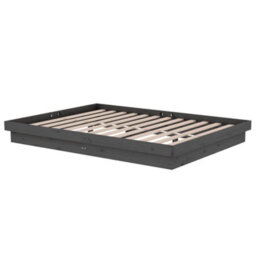 Berkfield Bed Frame Grey Solid Wood Pine 140X190 Cm - thumbnail 4