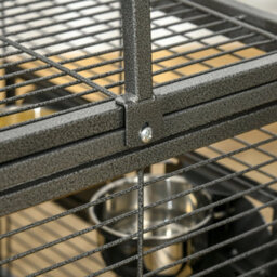 Pawhut Parrot Cage, Travel Carry Pet Bird Cage Cockatiel W/ Metal Handle - thumbnail 8