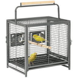 Pawhut Parrot Cage, Travel Carry Pet Bird Cage Cockatiel W/ Metal Handle - thumbnail 2