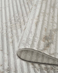 Perla Modern Abstract Linear Living Room Area Rug Metallic Sheen Contemporary Hallway Runner Molten-Grey 200X290 Cm - thumbnail 3