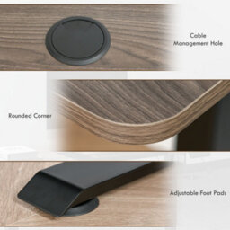 Wyld Haus Moratti 140Cm Electric Height-Adjustable Desk With Led Display And 4 Memory Presets, Teak And Black - thumbnail 9