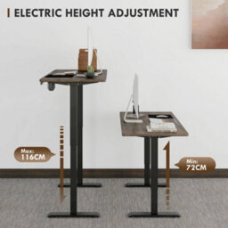 Wyld Haus Moratti 140Cm Electric Height-Adjustable Desk With Led Display And 4 Memory Presets, Teak And Black - thumbnail 5