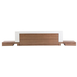 Beliani Waterbed Faux Leather Zen 180 X 200 Cm (Eu Super King) Brown Ash Wood - thumbnail 7