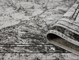 Obsidian Modern Low Pile Area Rug - Frame Abstract Design Grey 160Cm X 230Cm - thumbnail 4