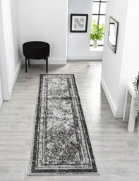 Obsidian Modern Low Pile Area Rug - Frame Abstract Design Grey 160Cm X 230Cm - thumbnail 6