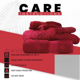 Gc Gaveno Cavailia 2Pk Miami Jumbo Bath Sheet 100X180 Wine 700 Gsm Quick Drying & Super Absorbent Jumbo Bath Sheet Set - thumbnail 5