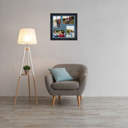 AK Frames 12X12 Black Modern Multi Photo Frame With Pompadour Mount - Holds 4 Apertures (4X) 6X4 Photos - thumbnail 3