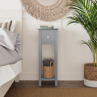 Urbn-Living Urbnliving 70Cm Height Slim Bedside Nightstand Grey Table 1 Storage Drawer Bedroom Furniture Sofa Side Unit - image 1
