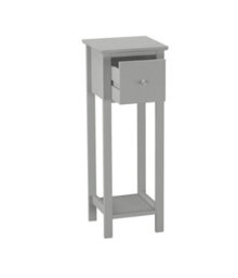 Urbn-Living Urbnliving 70Cm Height Slim Bedside Nightstand Grey Table 1 Storage Drawer Bedroom Furniture Sofa Side Unit - thumbnail 4