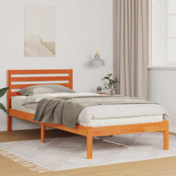 Berkfield Modern With Headboard Wax Brown 100 X 210 Cm Solid Pine Wood - thumbnail 2