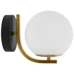 Long Life Lamps Company Indoor Brass Opal Globe Frosted Glass Wall Light H3138 - thumbnail 4