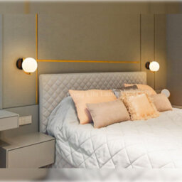 Long Life Lamps Company Indoor Brass Opal Globe Frosted Glass Wall Light H3138 - thumbnail 9