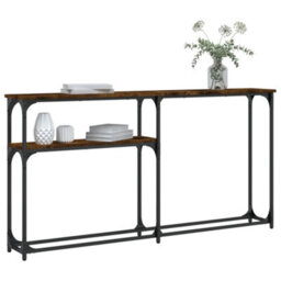 Vidaxl Console Table Smoked Oak 145X22.5X75 Cm Engineered Wood - thumbnail 3