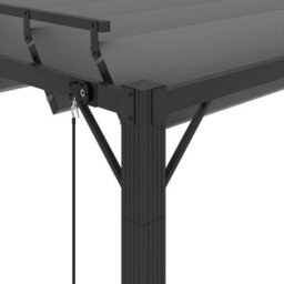 Berkfield Gazebo With Louvered Roof 3X3 M Anthracite Fabric And Aluminium - thumbnail 6