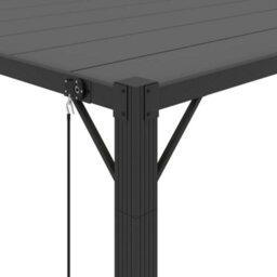 Berkfield Gazebo With Louvered Roof 3X3 M Anthracite Fabric And Aluminium - thumbnail 7