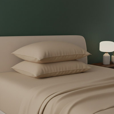 Flannelette Pillowcases Soft Brushed Pillow Covers Warmth And Comfort Beige - image 1