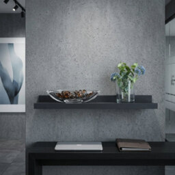 Grey Wooden Floating Wall Shelf 80Cm Wall Mounted Display Storage - thumbnail 2