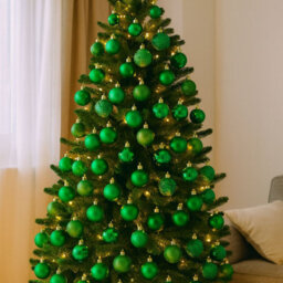 Neo Green 36Pcs Christmas Tree Ornaments Set Baubles Glitter Balls Holiday Festive Decorations - thumbnail 2