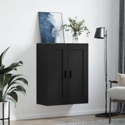 Berkfield Wall Mounted Cabinet Black 69.5X34X90 Cm Engineered Wood - thumbnail 3