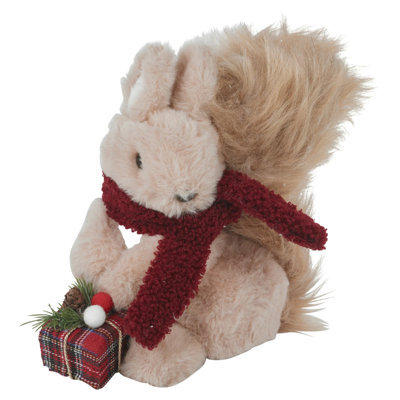 Urbn-Living Urbnliving Christmas Plush Squirrel Ornament Holiday Table Centrepiece Window Decorations - image 1