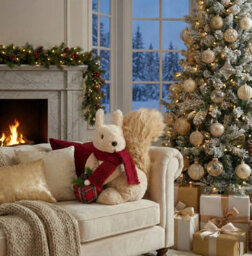Urbn-Living Urbnliving Christmas Plush Squirrel Ornament Holiday Table Centrepiece Window Decorations - thumbnail 7