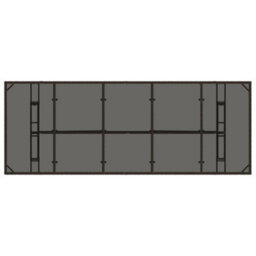 Walplus Garden Table With Glass Top Brown 240X90X75 Cm Poly Rattan - thumbnail 7