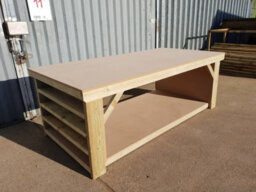 Arbor Garden Solutions Workbench Mdf Top With Extra Shelving, Very Wide 4Th Depth Table (H-90Cm, D-120Cm, L-180Cm) - thumbnail 3