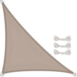 Brown 3X3X3M Triangular Polyester Shade Sail Uv Resistant - thumbnail 1