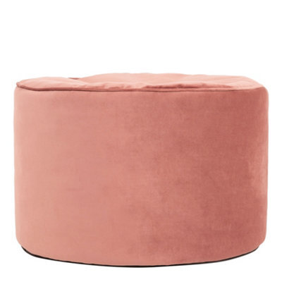 icon Milano Velvet Bean Bag Pouffe Dusk Pink Large Velvet Footstools - image 1