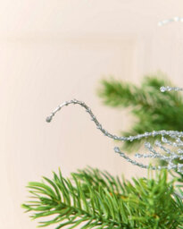 WeRChristmas 33 Cm Silver Glitter Twig Christmas Decoration Pick - thumbnail 5