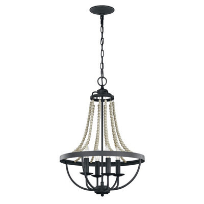 Luminosa Lighting Elstead Feiss Nori Multi Arm Chandelier Dark Weathered Zinc With Driftwood Grey