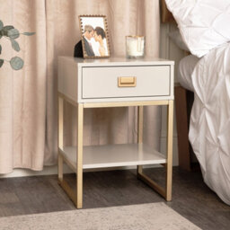 Melody Maison Large 2 Drawer Dressing Table And Pair Of Bedside Tables - Elle Stone Range - thumbnail 6
