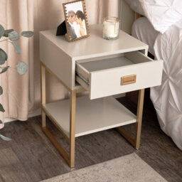 Melody Maison Large 2 Drawer Dressing Table And Pair Of Bedside Tables - Elle Stone Range - thumbnail 4