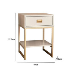 Melody Maison Large 2 Drawer Dressing Table And Pair Of Bedside Tables - Elle Stone Range - thumbnail 9