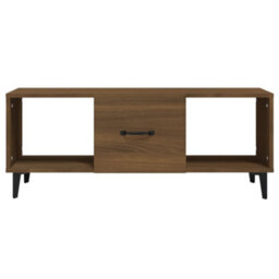 Berkfield Sturdy Coffee Table Brown Oak 102X50X40 Cm Engineered Wood - thumbnail 5